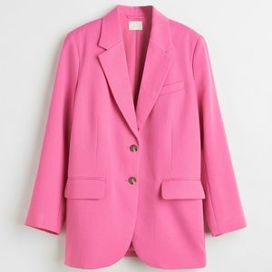 NWT H&M Oversized Blazer in Bright Pink